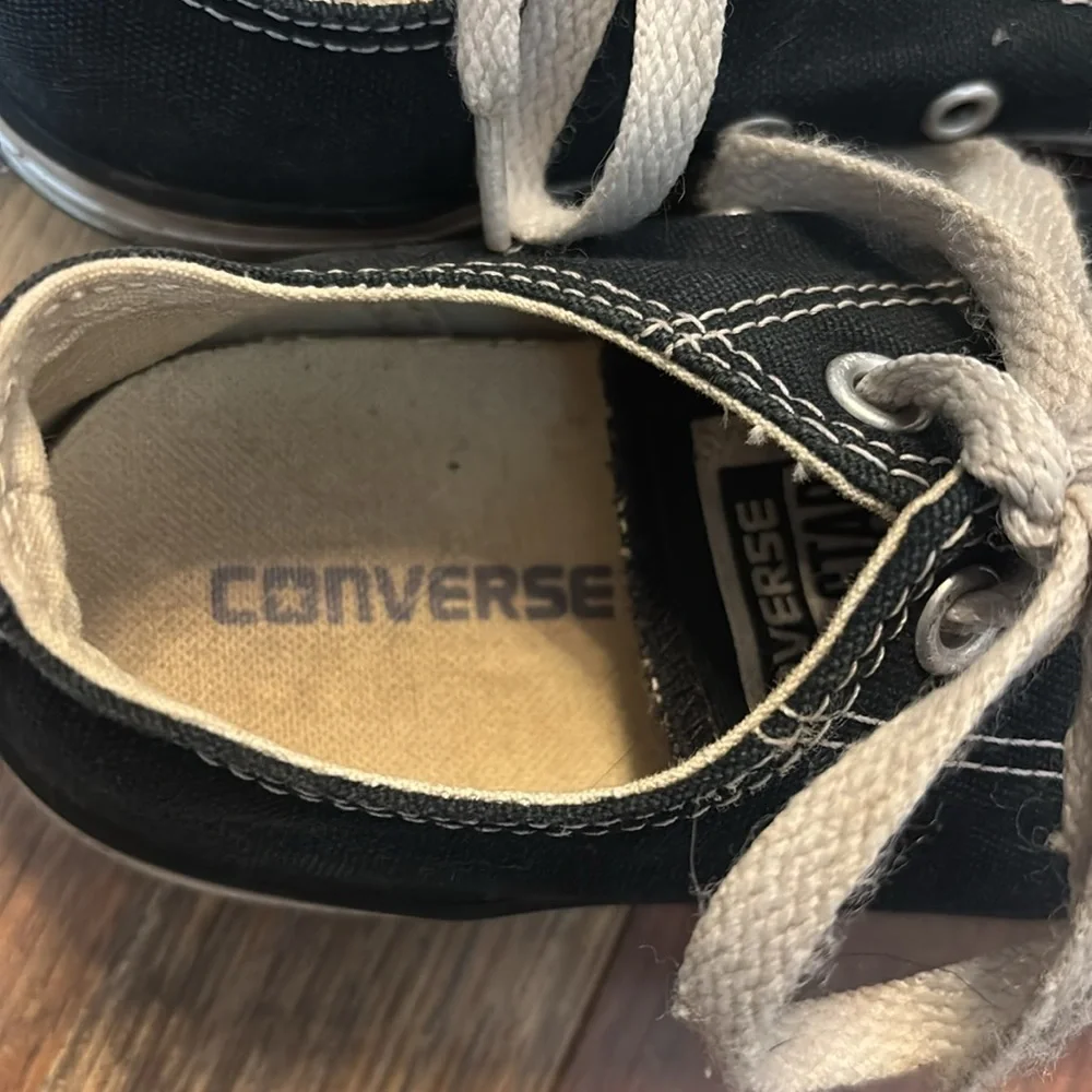 Converse Black Canvas Sneakers with White Laces